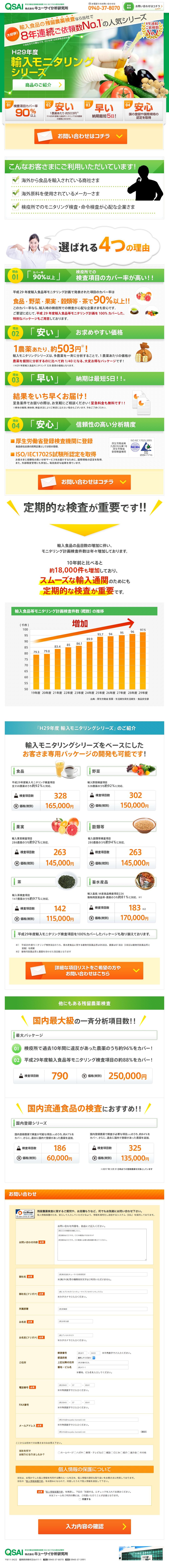 キューサイ分析研究所のスクリーンショット（SP）