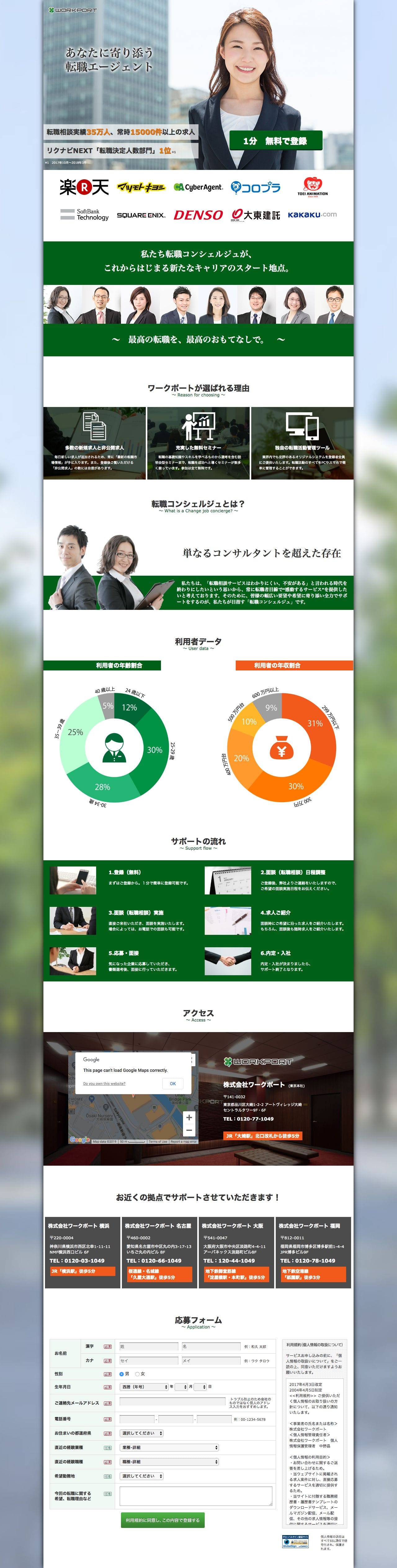 ワークポートのスクリーンショット（PC）