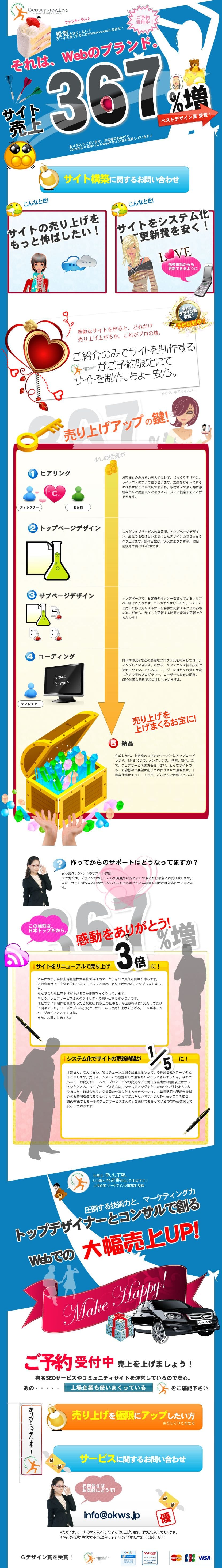 サイト構築のスクリーンショット（SP）