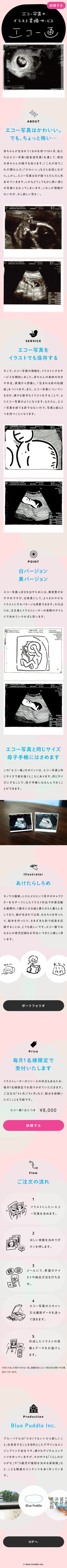 エコー画 ｜ エコー写真イラスト変換サービスのスクリーンショット（SP）