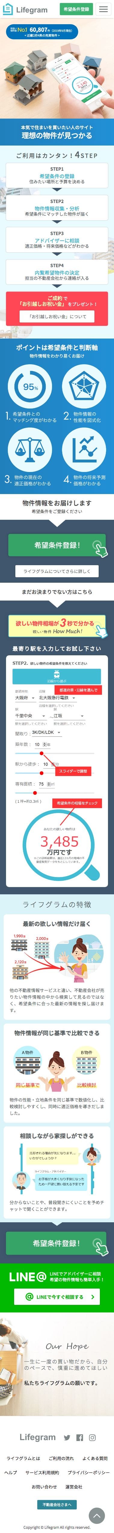 ライフグラム – 住まいは探すから選ぶへのスクリーンショット（SP）